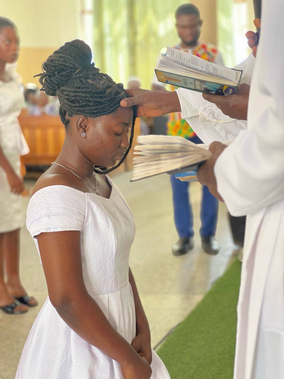 Church members gathered for prayer